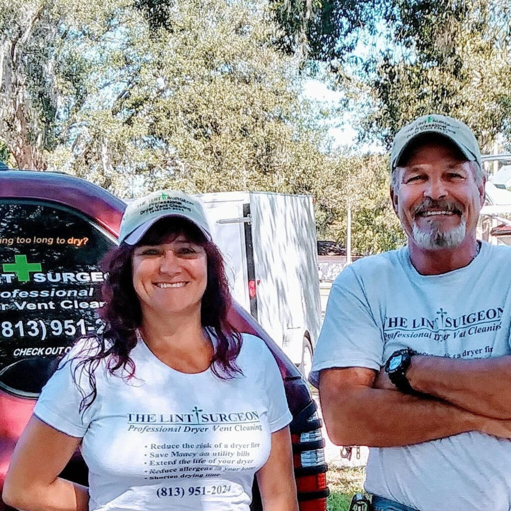 Scott and Claudia Rosenfeld owners of the Lint Surgeon LLC.